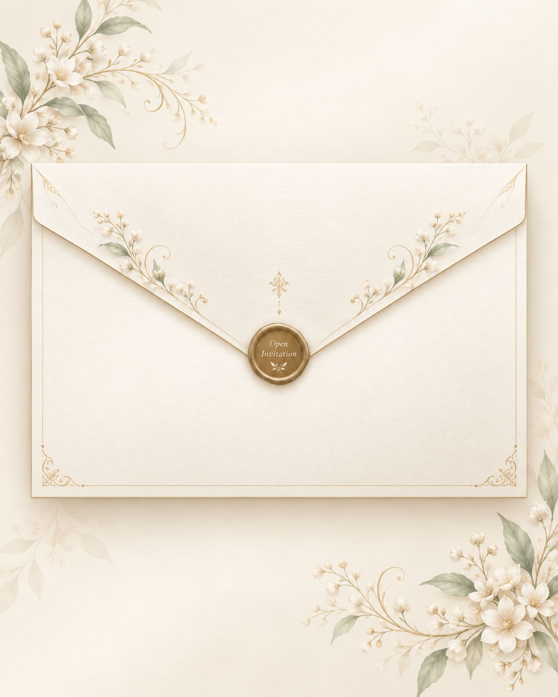 Open the wedding invitation
